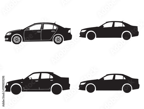 Transportation Icons silhouette vector art illustrtion 