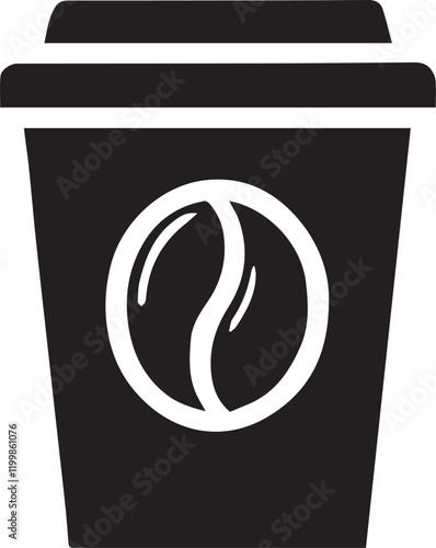 coffe paper cup vector icon line template

