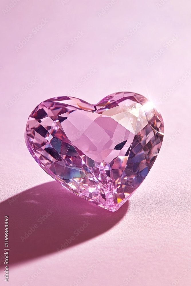 Fototapeta premium Pink Heart Shaped Diamond