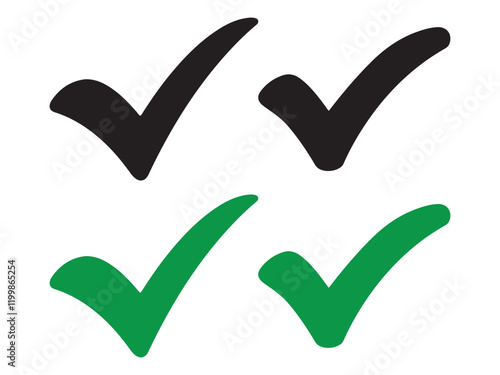 Check Mark Icon set  color editable