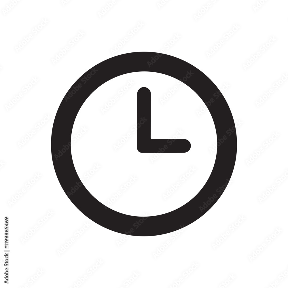 Wall clock, linear style icon. Simple round wall clock Wall clock, linear style icon. Simple round wall clock
