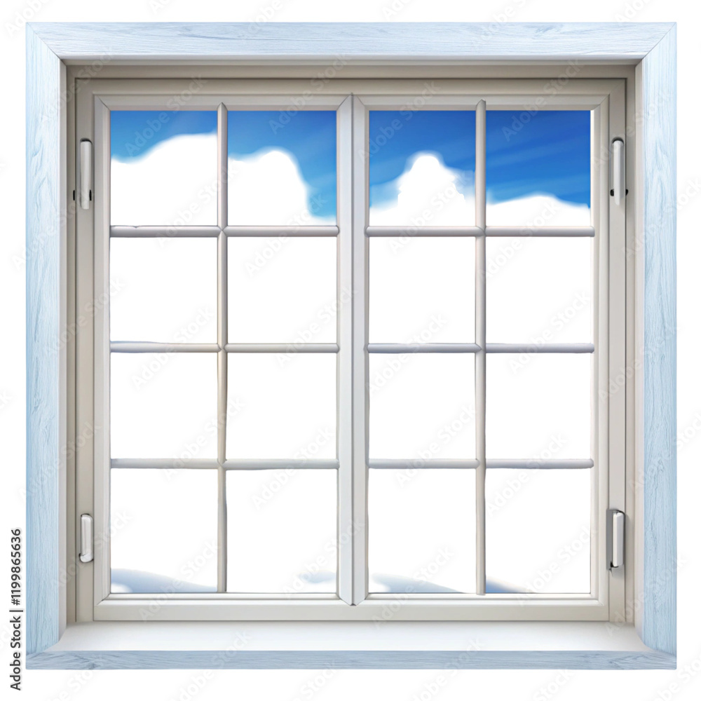 Winter window illustration isolated on transparent background
Winter window illustration isolated on transparent background