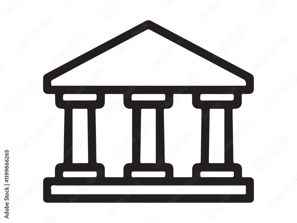 Bank icon. bank vector icon, museum, university Bank icon. bank vector icon, museum, university