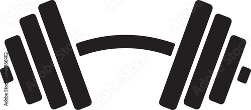 Dumbbell silhoutte vector on white background