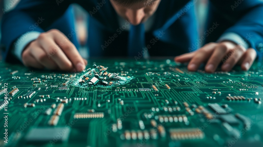 Obraz premium printed circuit board