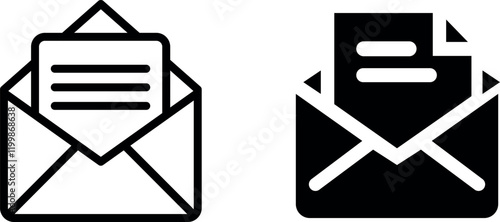 Newsletter Vector Icon Set: Communication and Information Sharing Designs