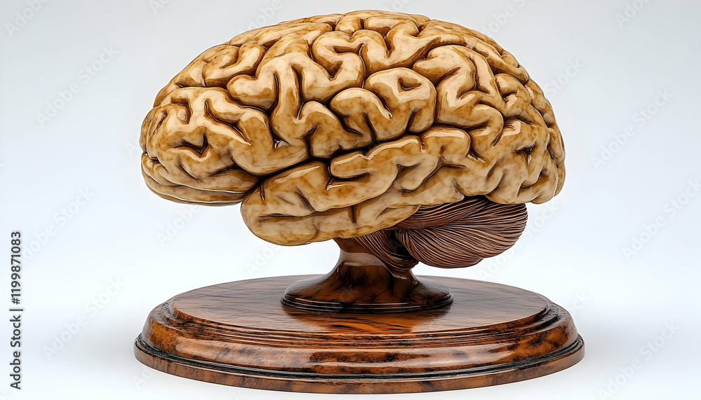 Anatomical Brain Model on Stand, Studio Shot Anatomical Brain Model on Stand, Studio Shot