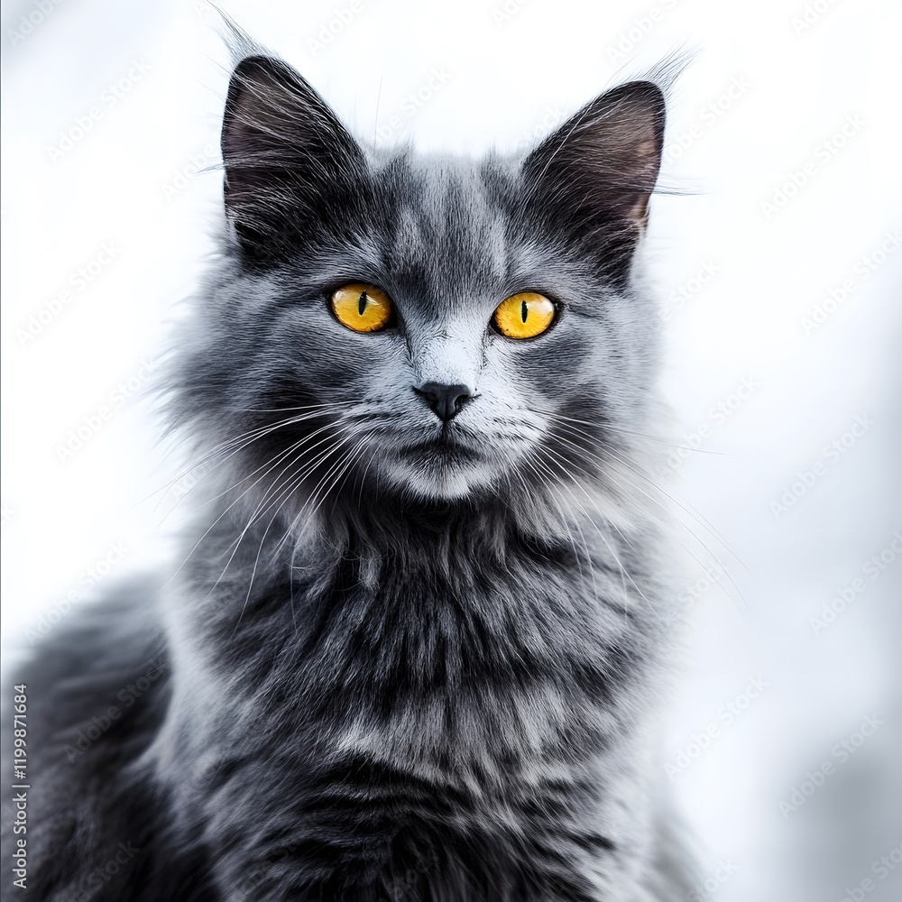 Gray cat sitting Gray cat sitting
