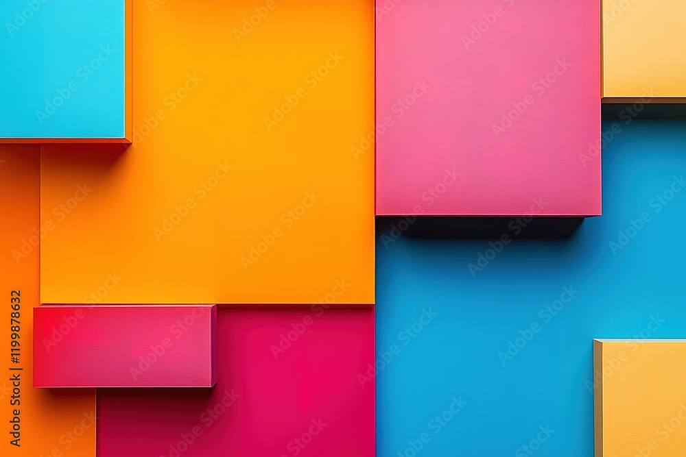 Abstract geometric shapes in vibrant colors Abstract geometric shapes in vibrant colors