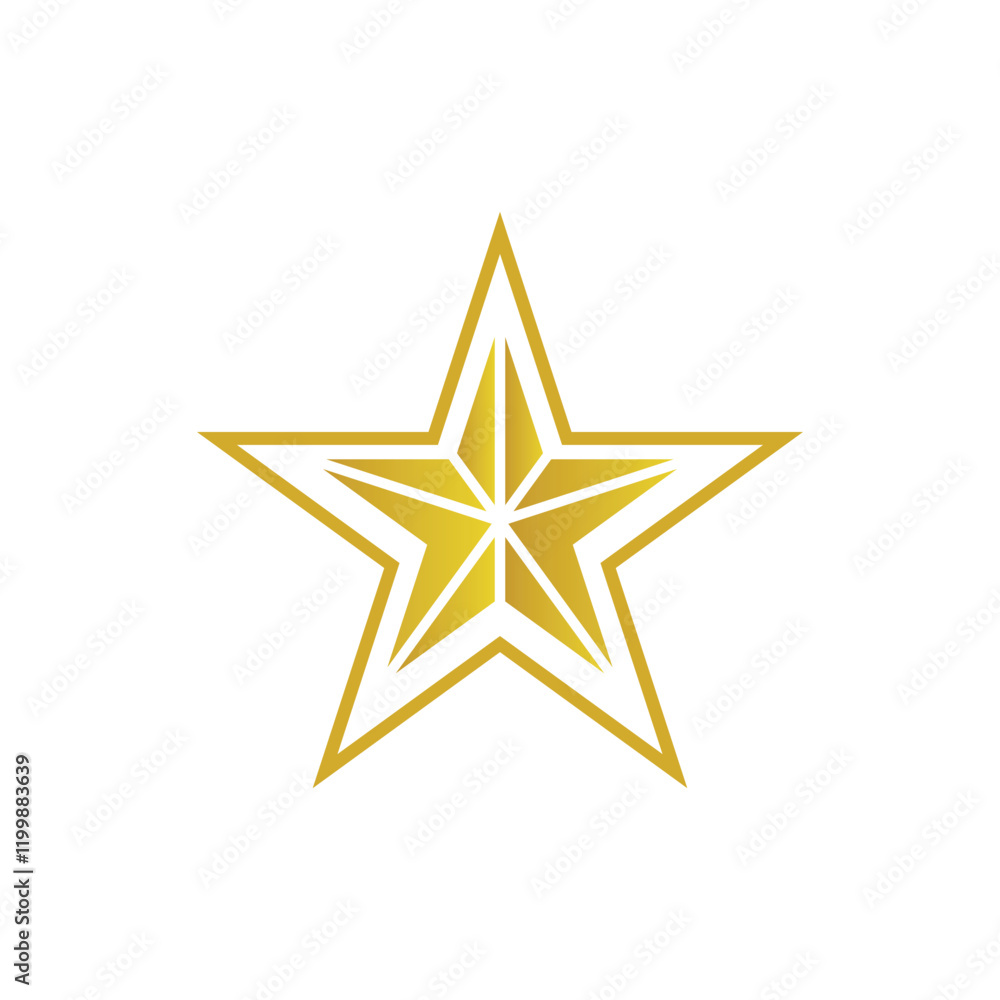 Modern Abstract Star Icon Design on a Minimal White Background Vector Illustration Modern Abstract Star Icon Design on a Minimal White Background Vector Illustration
