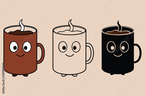 illustration of cups of coffee