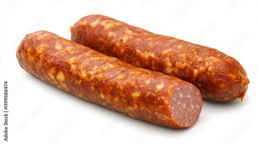 Salami is a dry-cured sausage with a smoky flavor. It is a traditional Italian sausage that is made from pork and beef. Salami is typically fermented for several weeks or months Salami is a dry-cured sausage with a smoky flavor. It is a traditional Italian sausage that is made from pork and beef. Salami is typically fermented for several weeks or months