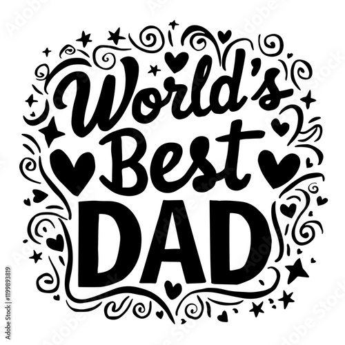 World's best dad vector