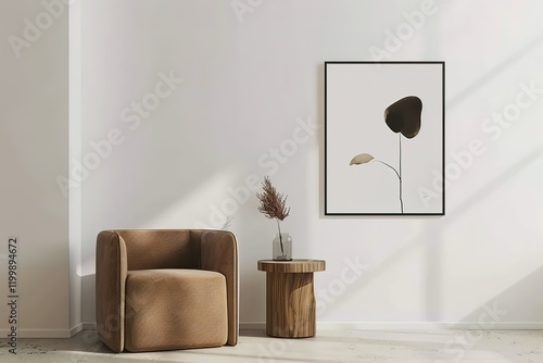 Modern minimalist living room interior