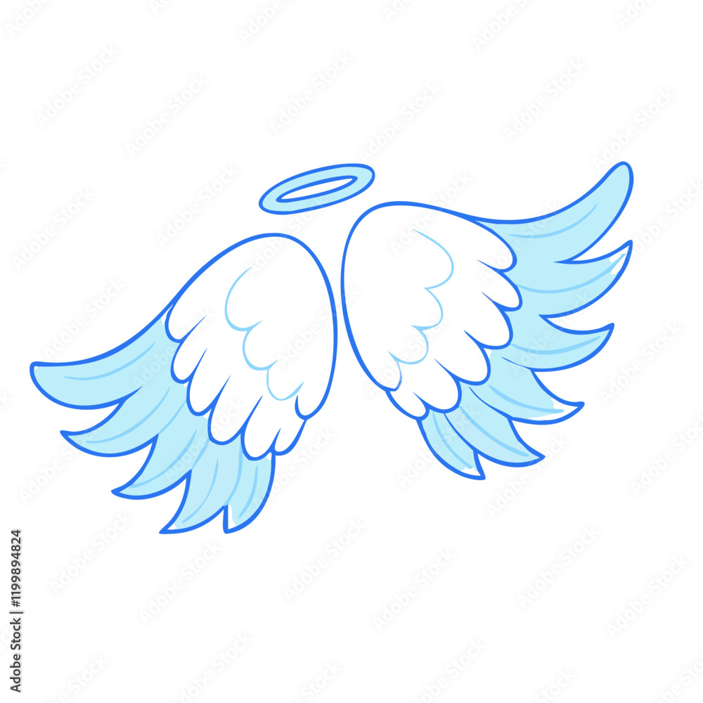 Fototapeta premium angel wings icon, angel wings vector illustration-simple illustration of angel wings, perfect for angel wings logos and themed design 