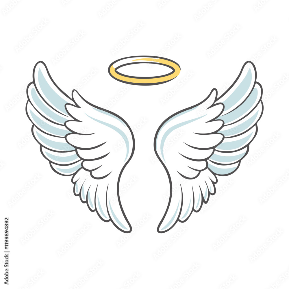 Fototapeta premium angel wings icon, angel wings vector illustration-simple illustration of angel wings, perfect for angel wings logos and themed design 