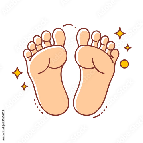 baby feet clean icon, baby feet clean vector illustration-simple illustration of baby feet clean, perfect for baby feet clean logos and themed design 