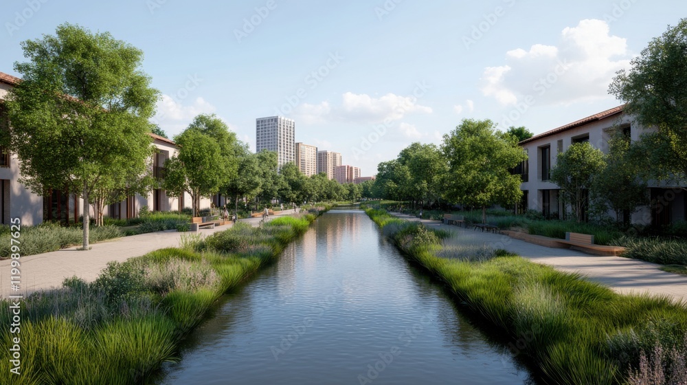Urban wetlands designed for flood mitigation city parks environmental infrastructure urban landscape sustainable design Urban wetlands designed for flood mitigation city parks environmental infrastructure urban landscape sustainable design