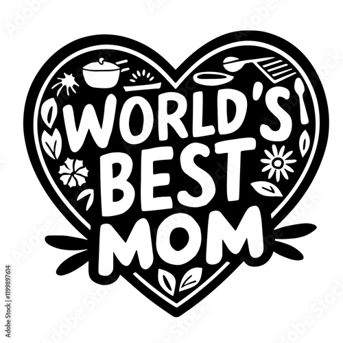 World's best mom vector