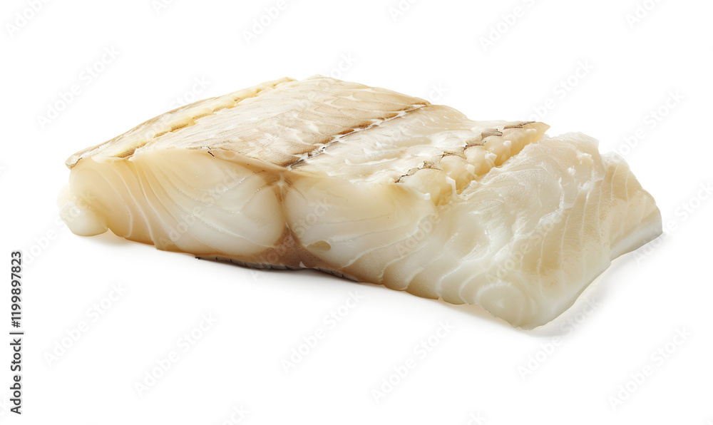 Fresh cut cod fish fillet on a transparent background Fresh cut cod fish fillet on a transparent background