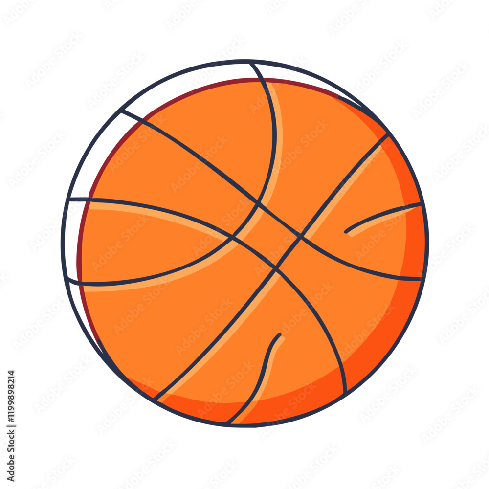 Fototapeta premium basketball ball icon, basketball ball vector illustration-simple illustration of basketball ball, perfect for basketball ball logos and themed design 