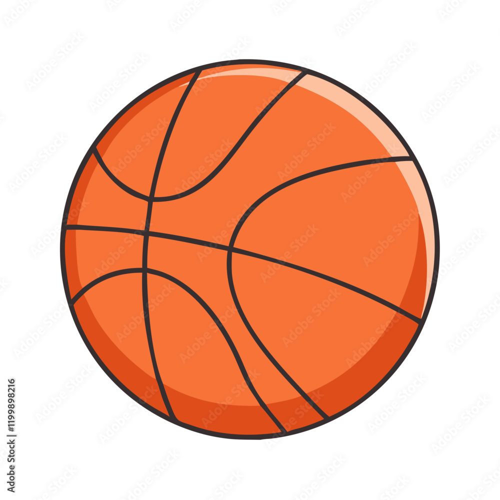 Obraz premium basketball ball icon, basketball ball vector illustration-simple illustration of basketball ball, perfect for basketball ball logos and themed design
