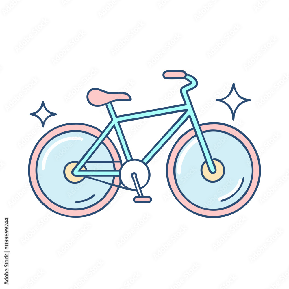 Obraz premium bicycle icon, bicycle vector illustration-simple illustration of bicycle, perfect for bicycle logos and themed design 