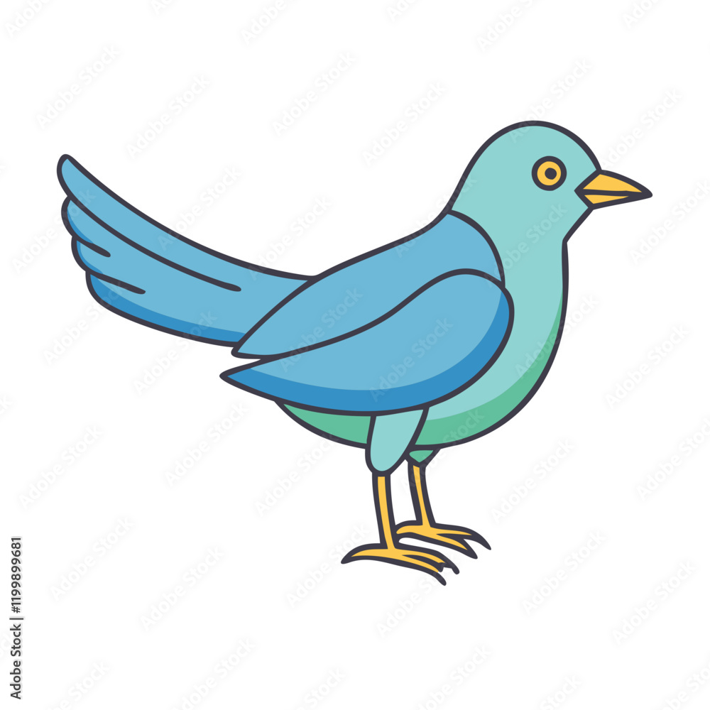 Fototapeta premium bird icon, bird vector illustration-simple illustration of bird, perfect for bird logos and themed design 