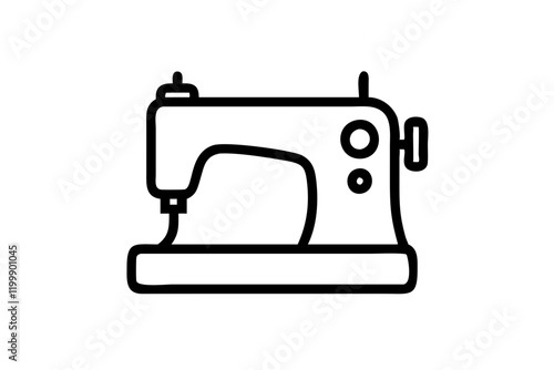 Sewing Machine Vector Clipart on White Background