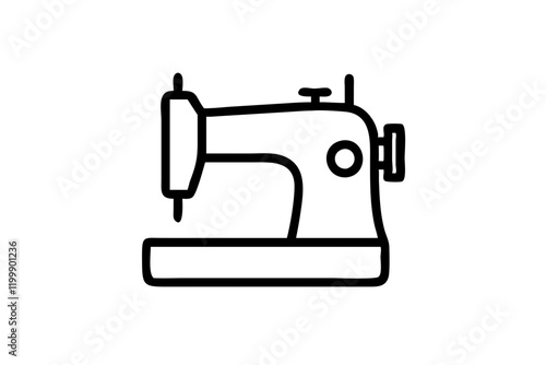 Sewing Machine Vector Clipart on White Background