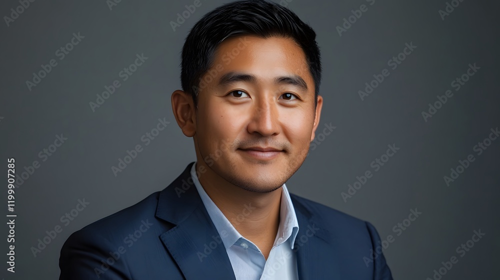 Professional business portrait of an Asian male executive in a dark suit with a confident expression, highlighting professionalism, success, and modern workplace dynamics. Professional business portrait of an Asian male executive in a dark suit with a confident expression, highlighting professionalism, success, and modern workplace dynamics.