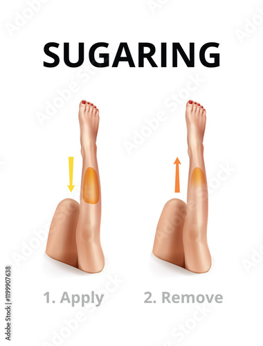 Legs sugaring depilation method