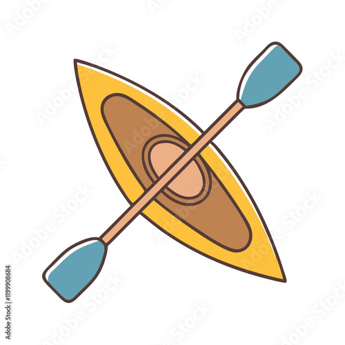 canoe icon, canoe vector illustration-simple illustration of canoe, perfect for canoe logos and themed design 