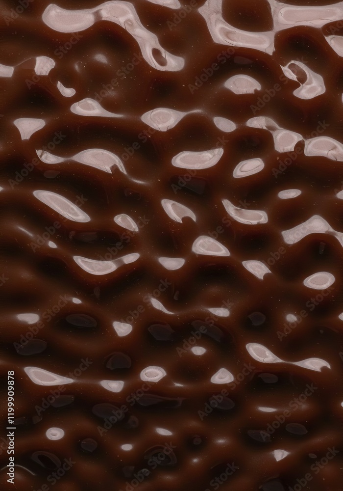 Fototapeta premium Smooth, Glossy Dark Chocolate Texture - Close-Up Food Background