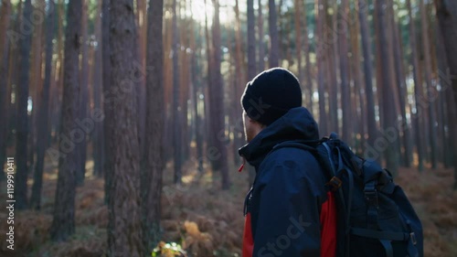 Wallpaper Mural Traveling, Walking, Man, Forest Torontodigital.ca