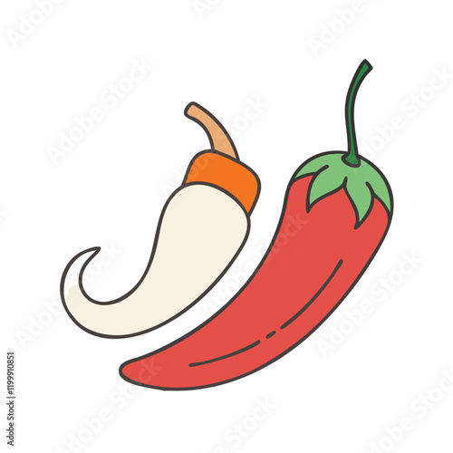 chili icon, chili vector illustration-simple illustration of chili, perfect for chili logos and themed design 