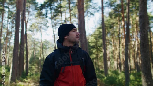 Wallpaper Mural Traveling, Walking, Man, Forest Torontodigital.ca