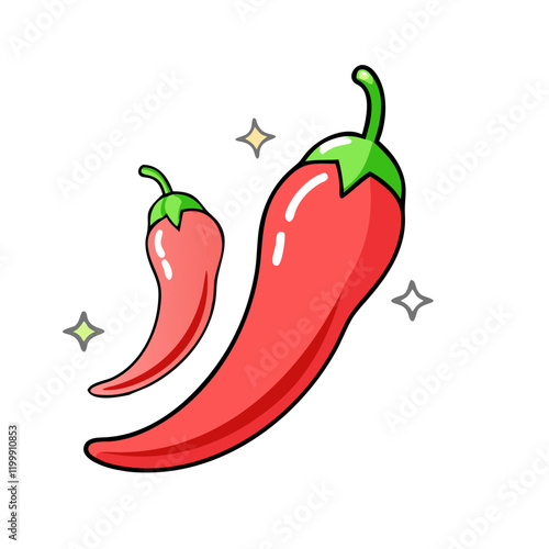 chili icon, chili vector illustration-simple illustration of chili, perfect for chili logos and themed design 