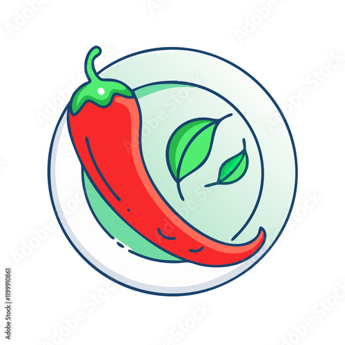 chili icon, chili vector illustration-simple illustration of chili, perfect for chili logos and themed design 
