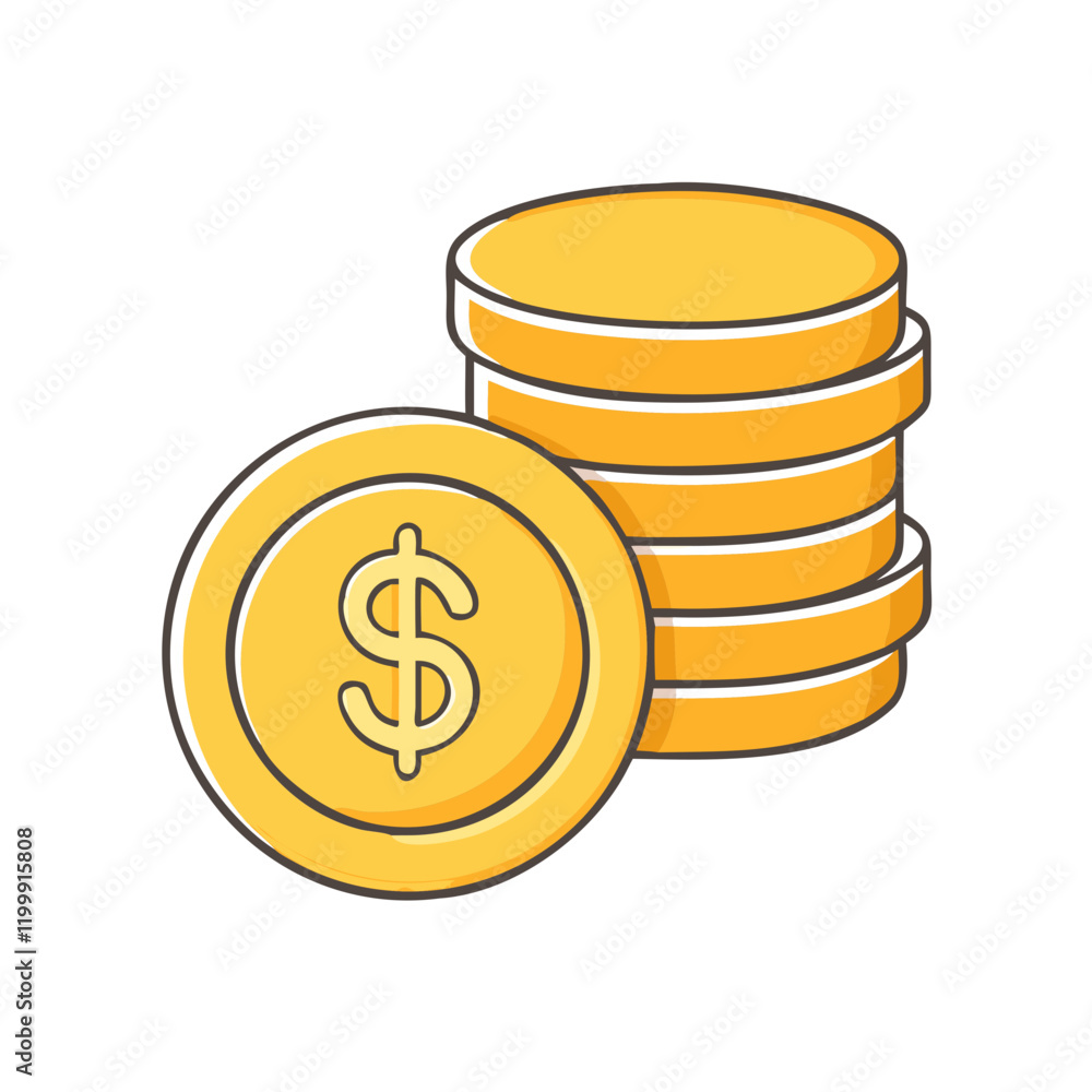 coins icon, coins vector illustration-simple illustration of coins, perfect for coins logos and themed design coins icon, coins vector illustration-simple illustration of coins, perfect for coins logos and themed design