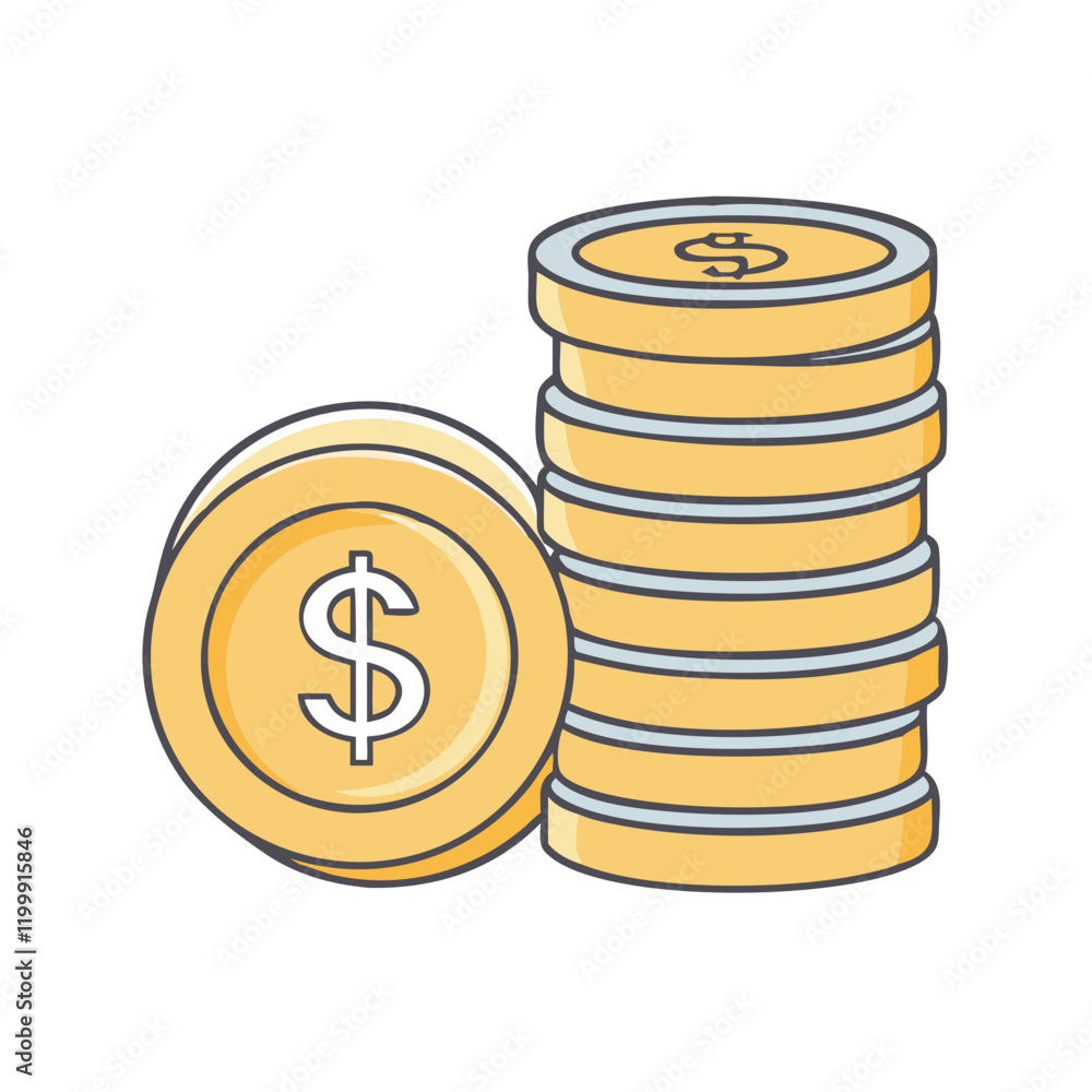 coins icon, coins vector illustration-simple illustration of coins, perfect for coins logos and themed design coins icon, coins vector illustration-simple illustration of coins, perfect for coins logos and themed design