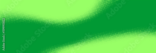 Green pop art background in retro comic style with halftone dots design, vector illustration eps10