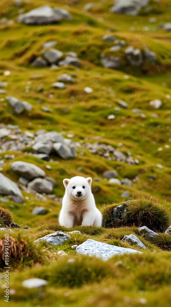 Adorable Arctic Tundra Wallpaper with Muted Soft Tones