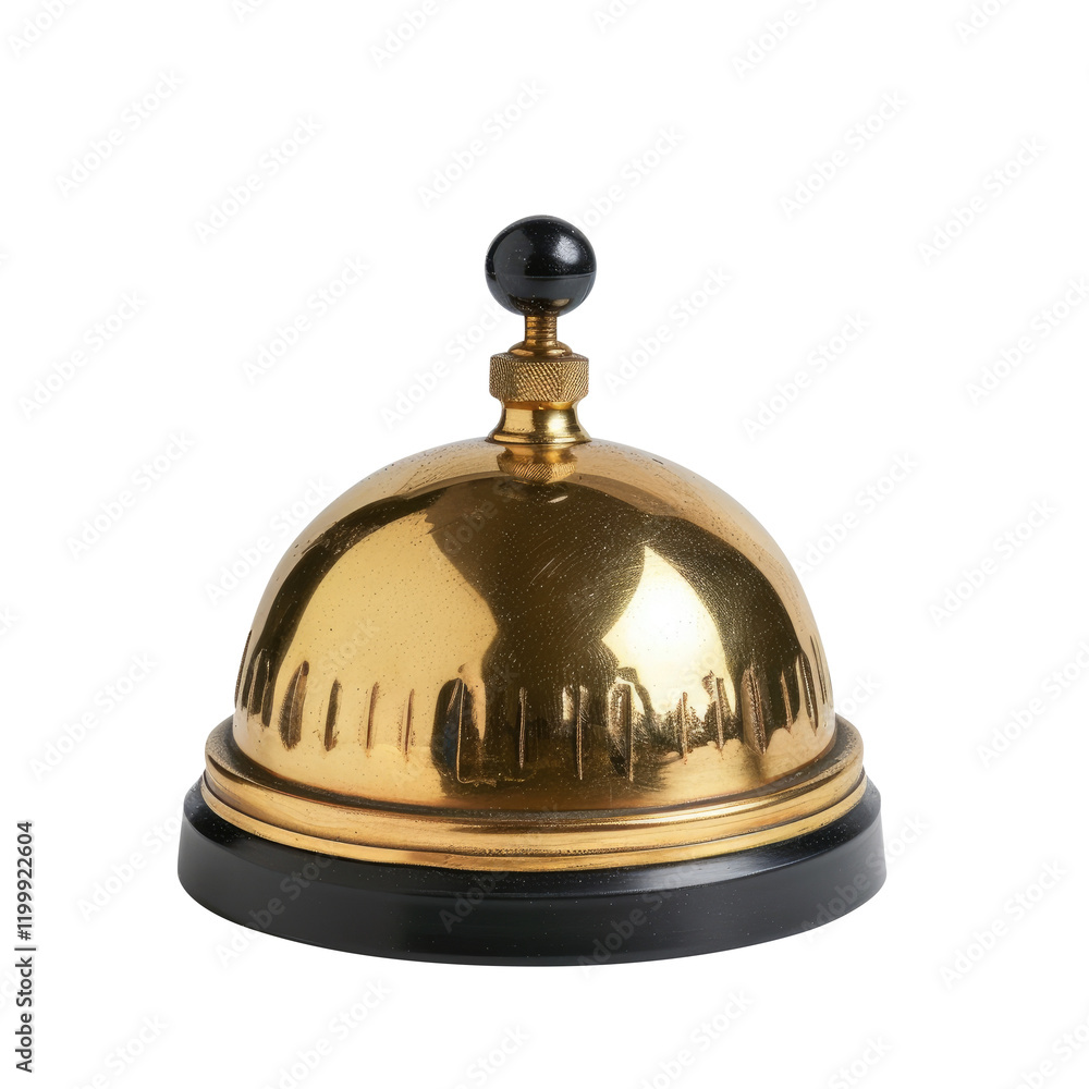 service bell isolated on transparent white background, clipping path service bell isolated on transparent white background, clipping path