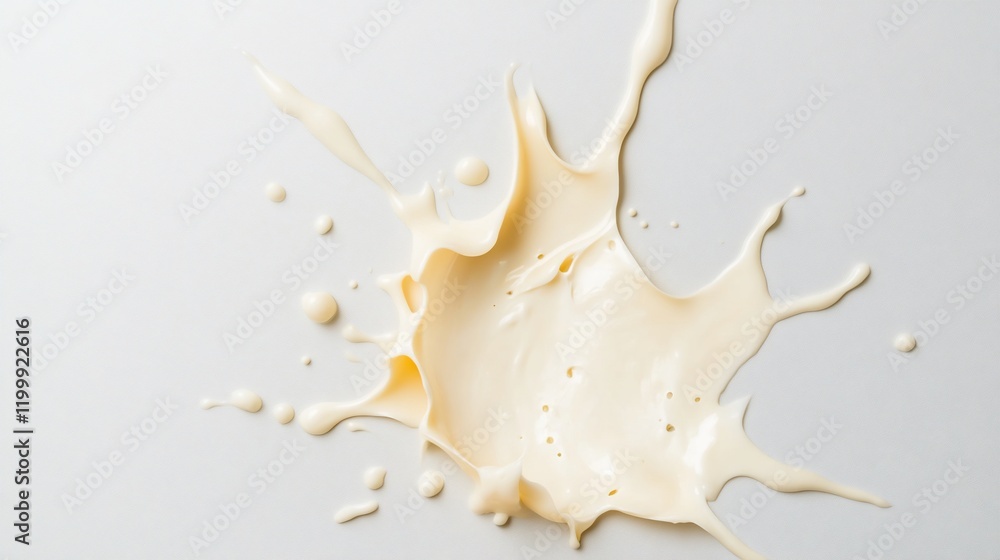Creamy liquid splash on white background. Creamy liquid splash on white background.