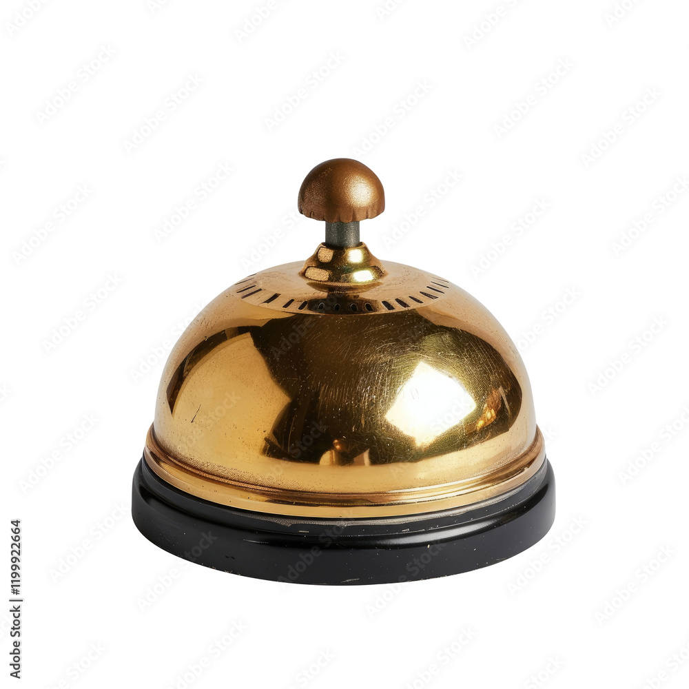 service bell isolated on transparent white background, clipping path service bell isolated on transparent white background, clipping path