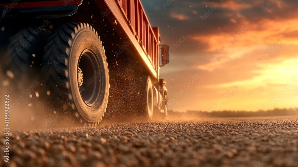 Naklejka premium car on the road