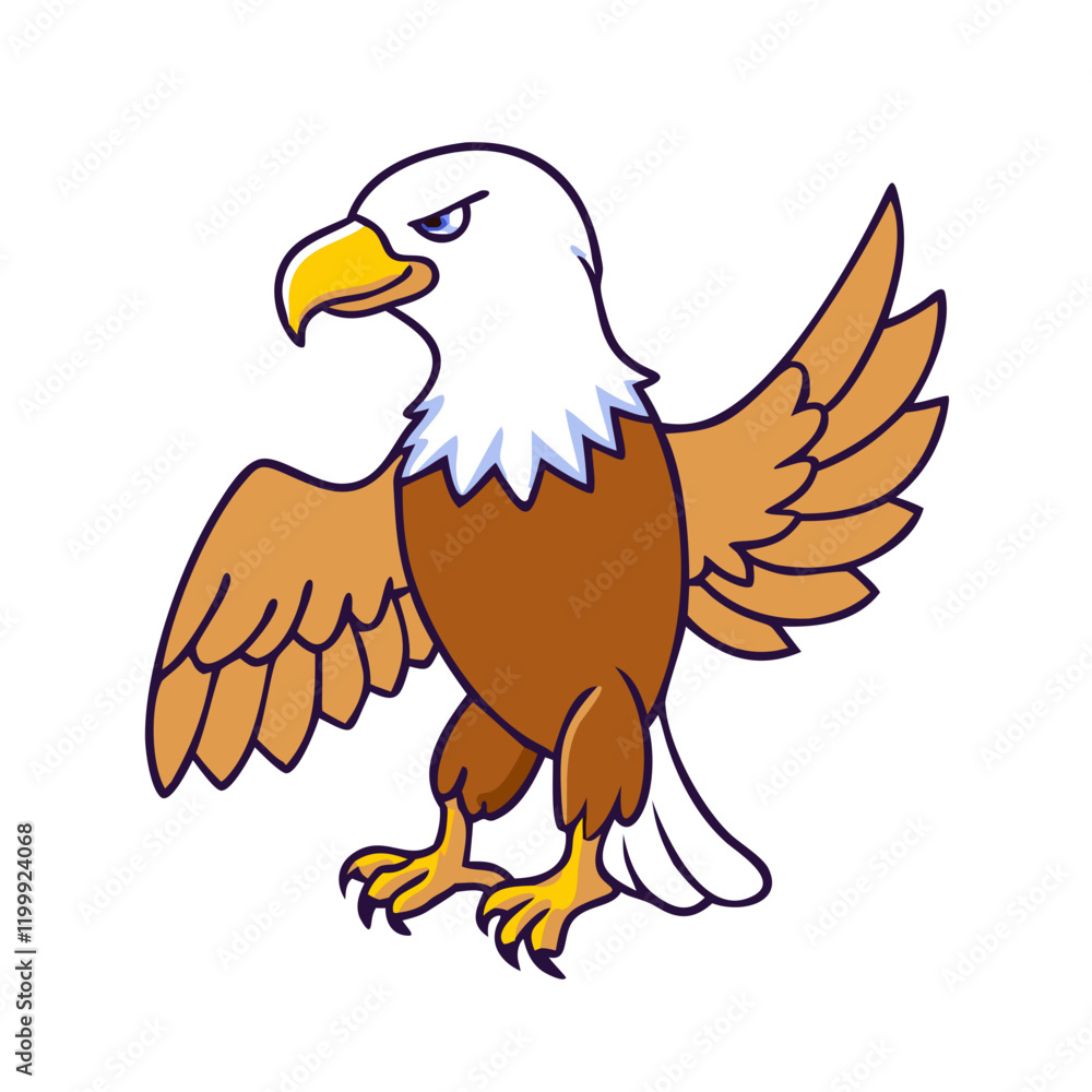Naklejka premium eagle icon, eagle vector illustration-simple illustration of eagle, perfect for eagle logos and themed design 