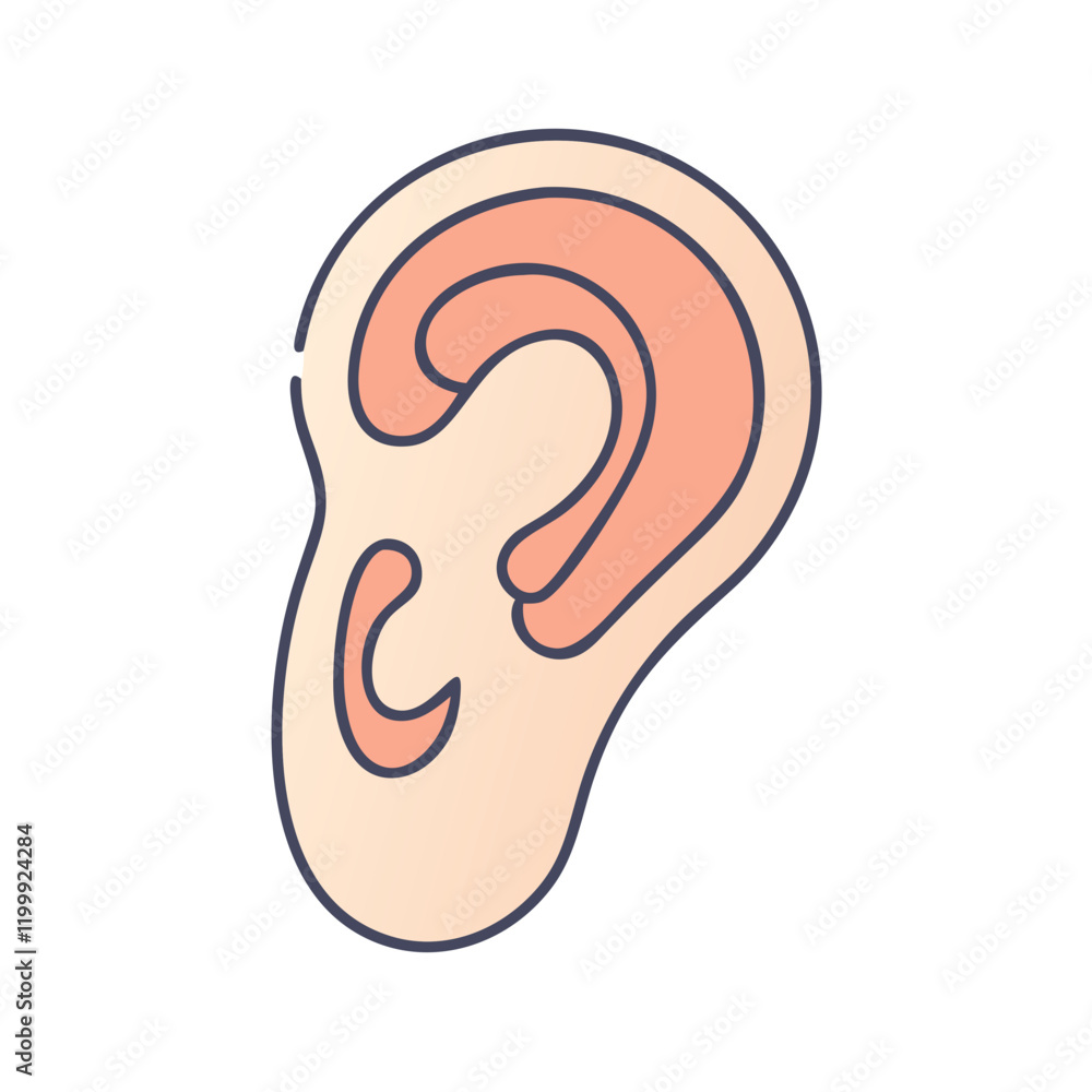 ear icon, ear vector illustration-simple illustration of ear, perfect for ear logos and themed design ear icon, ear vector illustration-simple illustration of ear, perfect for ear logos and themed design