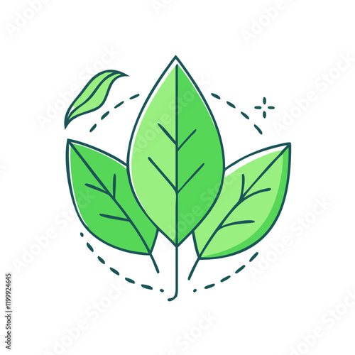 eco green leaf icon, eco green leaf vector illustration-simple illustration of eco green leaf, perfect for eco green leaf logos and themed design  photo